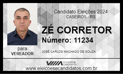 Candidato ZÉ CORRETOR 2024 - CASEIROS - Eleições