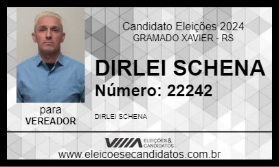 Candidato DIRLEI SCHENA 2024 - GRAMADO XAVIER - Eleições