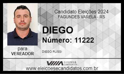 Candidato DIEGO 2024 - FAGUNDES VARELA - Eleições