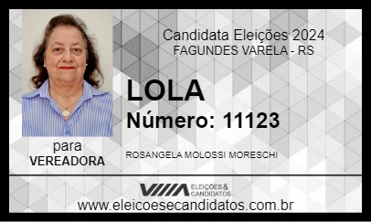 Candidato LOLA 2024 - FAGUNDES VARELA - Eleições