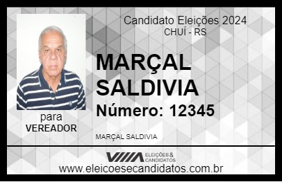 Candidato MARÇAL SALDIVIA 2024 - CHUÍ - Eleições