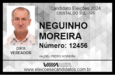 Candidato NEGUINHO MOREIRA 2024 - CRISTAL DO SUL - Eleições