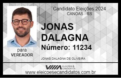 Candidato JONAS DALAGNA 2024 - CANOAS - Eleições