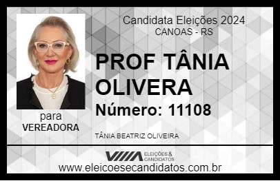 Candidato PROF TÂNIA OLIVERA 2024 - CANOAS - Eleições