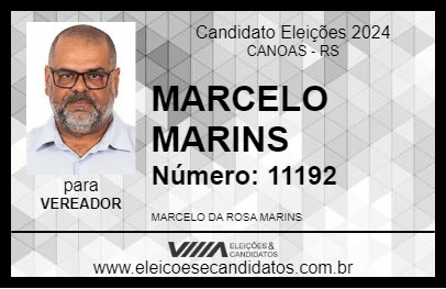 Candidato MARCELO MARINS 2024 - CANOAS - Eleições