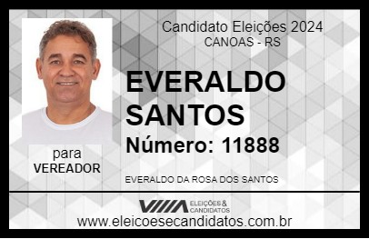 Candidato EVERALDO SANTOS 2024 - CANOAS - Eleições