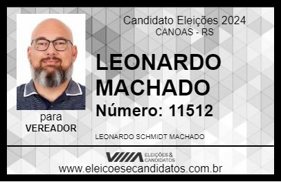 Candidato LEONARDO MACHADO 2024 - CANOAS - Eleições