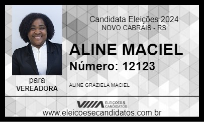 Candidato ALINE MACIEL 2024 - NOVO CABRAIS - Eleições