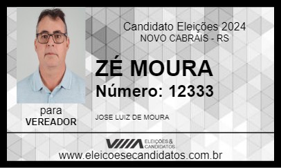 Candidato ZÉ MOURA  2024 - NOVO CABRAIS - Eleições