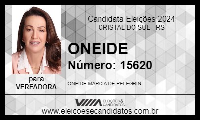 Candidato ONEIDE 2024 - CRISTAL DO SUL - Eleições