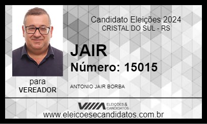 Candidato JAIR 2024 - CRISTAL DO SUL - Eleições