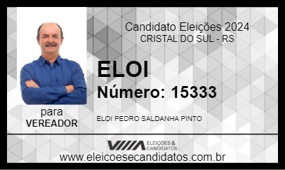 Candidato ELOI 2024 - CRISTAL DO SUL - Eleições