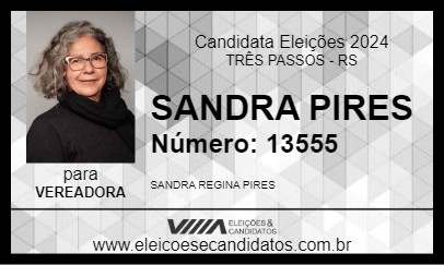 Candidato SANDRA PIRES 2024 - TRÊS PASSOS - Eleições