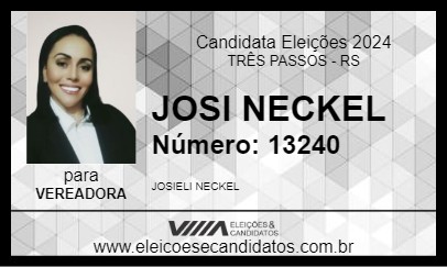 Candidato JOSI NECKEL 2024 - TRÊS PASSOS - Eleições