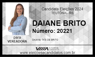 Candidato DAIANE BRITO 2024 - TEUTÔNIA - Eleições