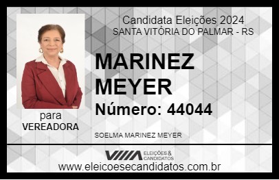 Candidato MARINEZ MEYER 2024 - SANTA VITÓRIA DO PALMAR - Eleições