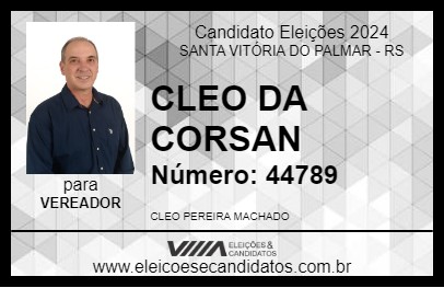 Candidato CLEO P. MACHADO 2024 - SANTA VITÓRIA DO PALMAR - Eleições