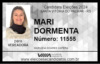 Candidato MARI DORMENTA 2024 - SANTA VITÓRIA DO PALMAR - Eleições