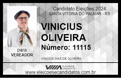 Candidato VINICIUS OLIVEIRA 2024 - SANTA VITÓRIA DO PALMAR - Eleições