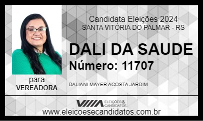 Candidato DALI DA SAUDE 2024 - SANTA VITÓRIA DO PALMAR - Eleições