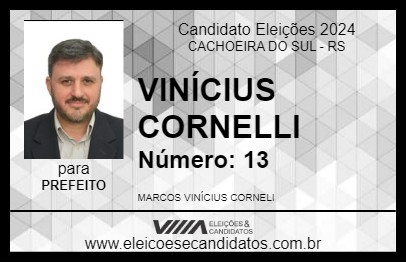 Candidato VINÍCIUS CORNELLI 2024 - CACHOEIRA DO SUL - Eleições