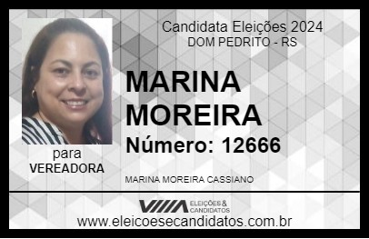 Candidato MARINA MOREIRA 2024 - DOM PEDRITO - Eleições