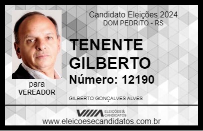 Candidato GILBERTO,MEU QUERIDO 2024 - DOM PEDRITO - Eleições