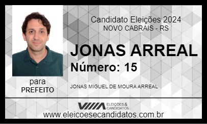 Candidato JONAS ARREAL 2024 - NOVO CABRAIS - Eleições