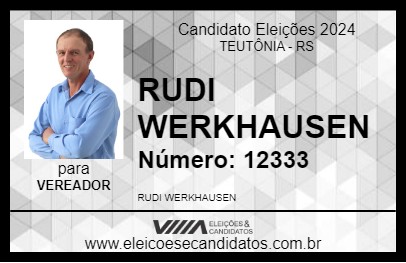 Candidato RUDI WERKHAUSEN 2024 - TEUTÔNIA - Eleições