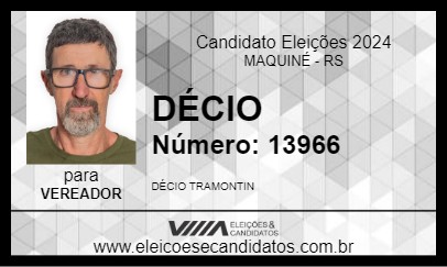 Candidato DÉCIO 2024 - MAQUINÉ - Eleições