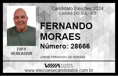 Candidato FERNANDO MORAES 2024 - CAXIAS DO SUL - Eleições