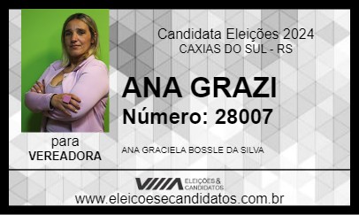 Candidato ANA GRAZI 2024 - CAXIAS DO SUL - Eleições