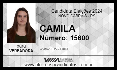 Candidato CAMILA 2024 - NOVO CABRAIS - Eleições