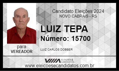 Candidato LUIZ TEPA 2024 - NOVO CABRAIS - Eleições