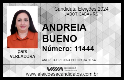 Candidato ANDREIA BUENO 2024 - JABOTICABA - Eleições