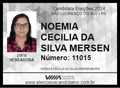 Candidato NOEMIA MERSENBURG 2024 - SÃO LOURENÇO DO SUL - Eleições