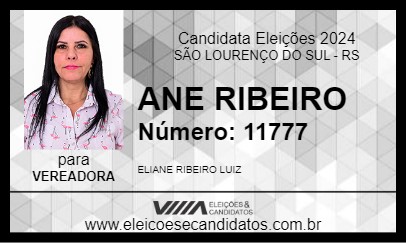 Candidato ANE RIBEIRO 2024 - SÃO LOURENÇO DO SUL - Eleições