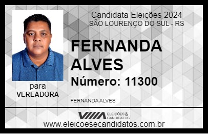 Candidato FERNANDA ALVES 2024 - SÃO LOURENÇO DO SUL - Eleições