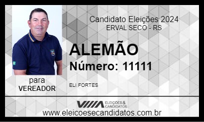 Candidato ALEMÃO 2024 - ERVAL SECO - Eleições