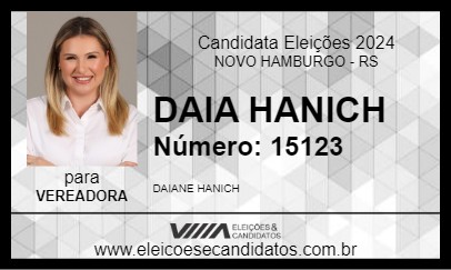 Candidato DAIA HANICH 2024 - NOVO HAMBURGO - Eleições