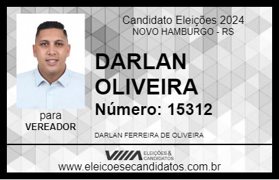 Candidato DARLAN OLIVEIRA 2024 - NOVO HAMBURGO - Eleições