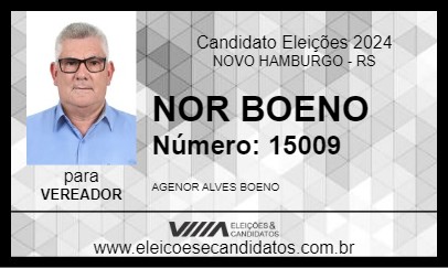 Candidato NOR BOENO 2024 - NOVO HAMBURGO - Eleições