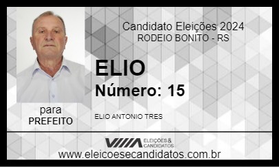 Candidato ELIO 2024 - RODEIO BONITO - Eleições