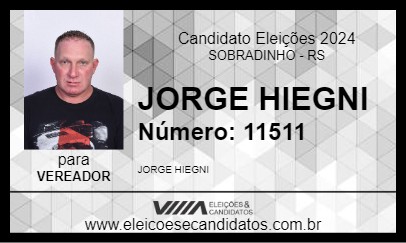 Candidato JORGE HIEGNI 2024 - SOBRADINHO - Eleições