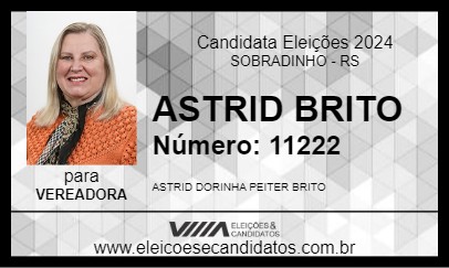 Candidato ASTRID BRITO 2024 - SOBRADINHO - Eleições