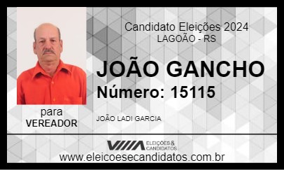 Candidato JOÃO GANCHO 2024 - LAGOÃO - Eleições