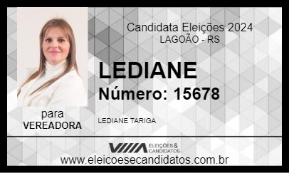 Candidato LEDIANE 2024 - LAGOÃO - Eleições