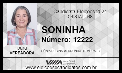 Candidato SONINHA 2024 - CRISTAL - Eleições