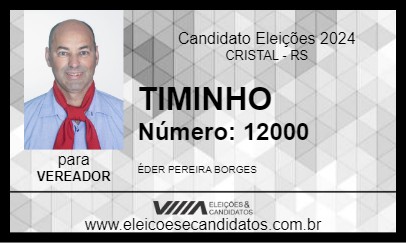 Candidato TIMINHO 2024 - CRISTAL - Eleições