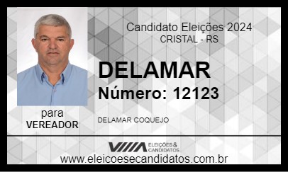 Candidato DELAMAR 2024 - CRISTAL - Eleições